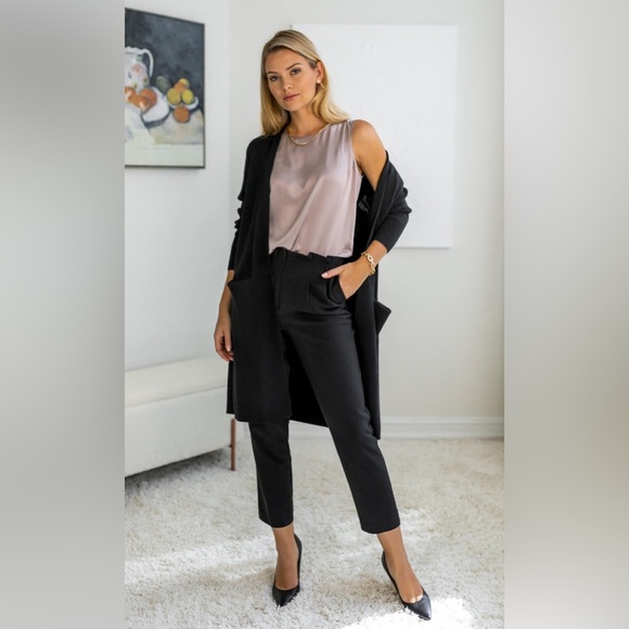 Ravella Tops - Ravella Giada Silk Shell Tank in Truffle size medium